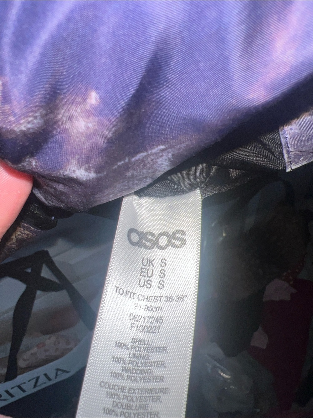 ASOS Abstract Earth Print Puffer Jacket - Picture 8 of 10